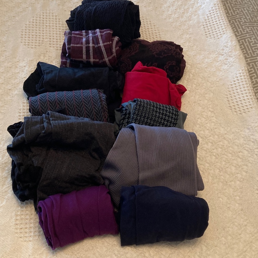 Women’s tights 11 pair.  Size 12 tall